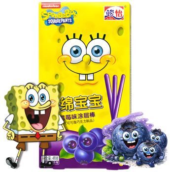 SpongeBob - Coated Stick Blueberry CHINA 21g